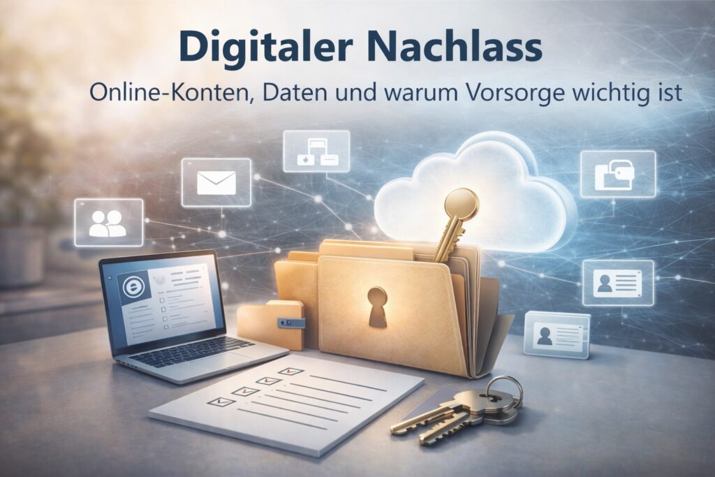Digitaler Nachlass mit Online-Konten, digitalen Daten und Vorsorge für den Ernstfall